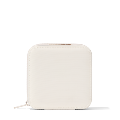 Dagne Dover Large Frankie Jewelry Case in white.