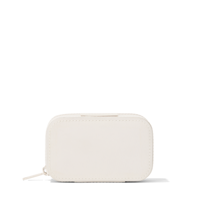 Dagne Dover Small Frankie Jewelry Case in white.