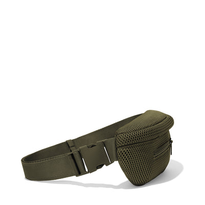 Dagne Dover Ace Fanny Pack in air mesh dark green  seen from the side