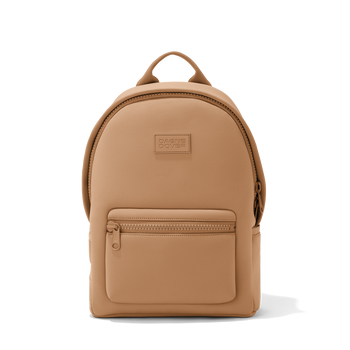 Dagne Dover medium Dakota Neoprene Backpack in camel brown. NoPDP