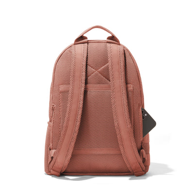 Dagne Dover large Dakota airmesh Backpack in pink seen from the back.