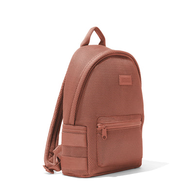 Dagne Dover medium Dakota airmesh Backpack in pink seen from an angle.