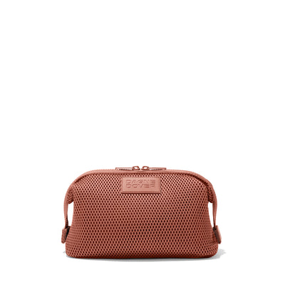 Dagne Dover Large Hunter Toiletry Bag in warm dust pink air mesh.