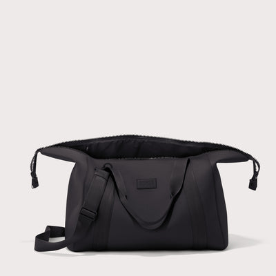 Extra large Landon Carryall in black unzipped