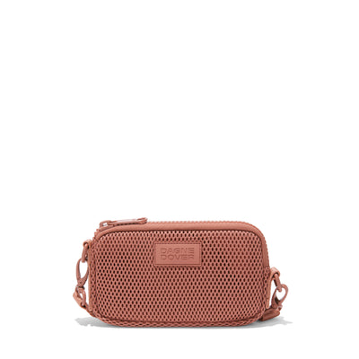 Dagne Dover Mara Phone Sling in warm dust pink air mesh.