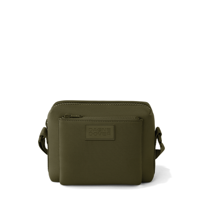 Dagne Dover Micah Crossbody in dark green seen without the adjustable shoulder strap.