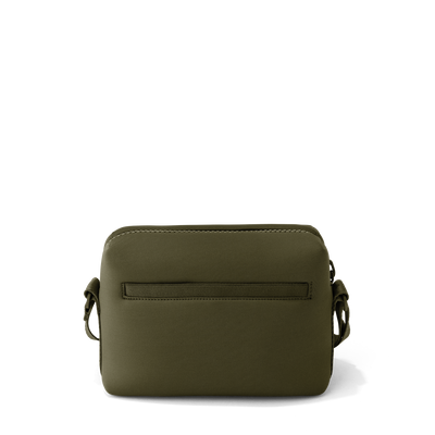 Dagne Dover Micah Crossbody in dark green seen from the back.