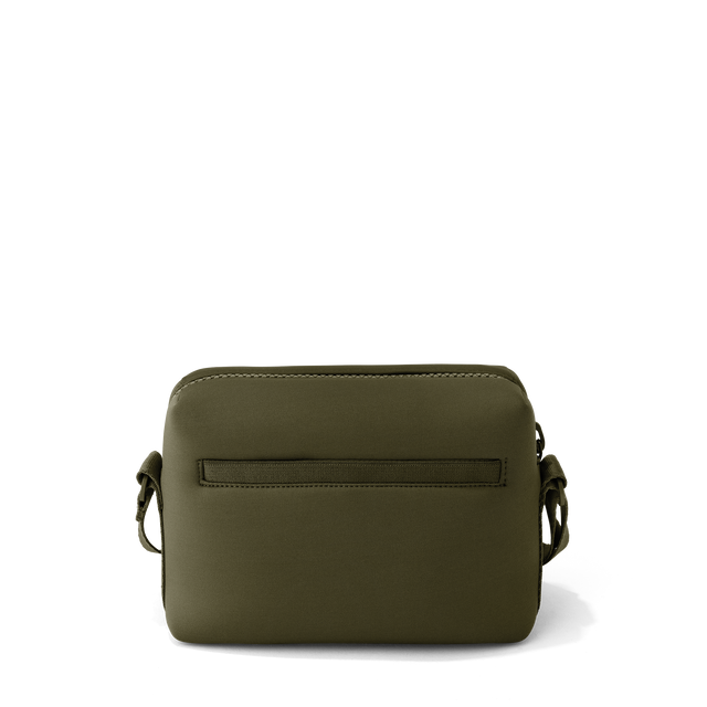 Dagne Dover Micah Crossbody in dark green seen from the back.