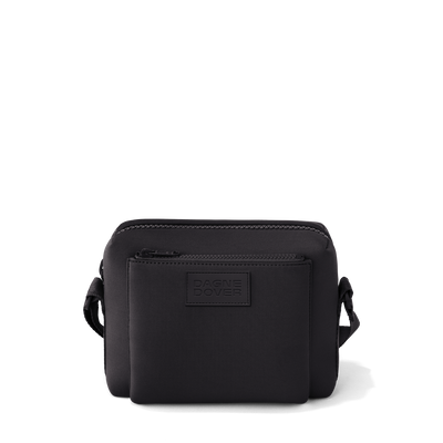 Dagne Dover Micah Crossbody in black seen without the adjustable shoulder strap.