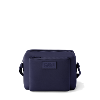 Dagne Dover Micah Crossbody in dark blue seen without the adjustable shoulder strap.