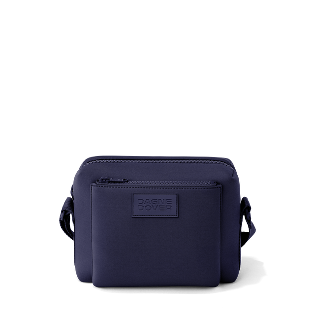 Dagne Dover Micah Crossbody in dark blue seen without the adjustable shoulder strap.