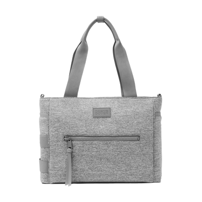 Dagne Dover large Wade Diaper Tote in grey with the shoulder strap removed.