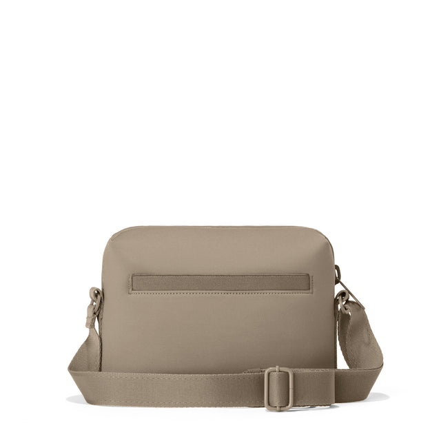 Dagne Dover Micah Crossbody in khaki seen from the back.