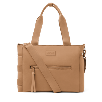 Dagne Dover large Wade Diaper Tote in camel brown.