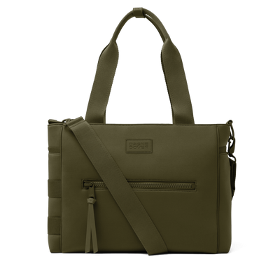 Dagne Dover large Wade Diaper Tote in dark green.