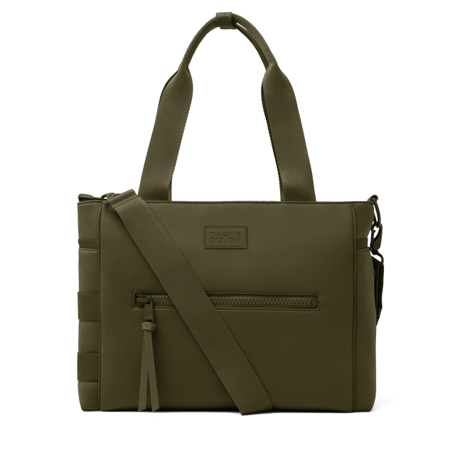 Dagne Dover large Wade Diaper Tote in dark green.