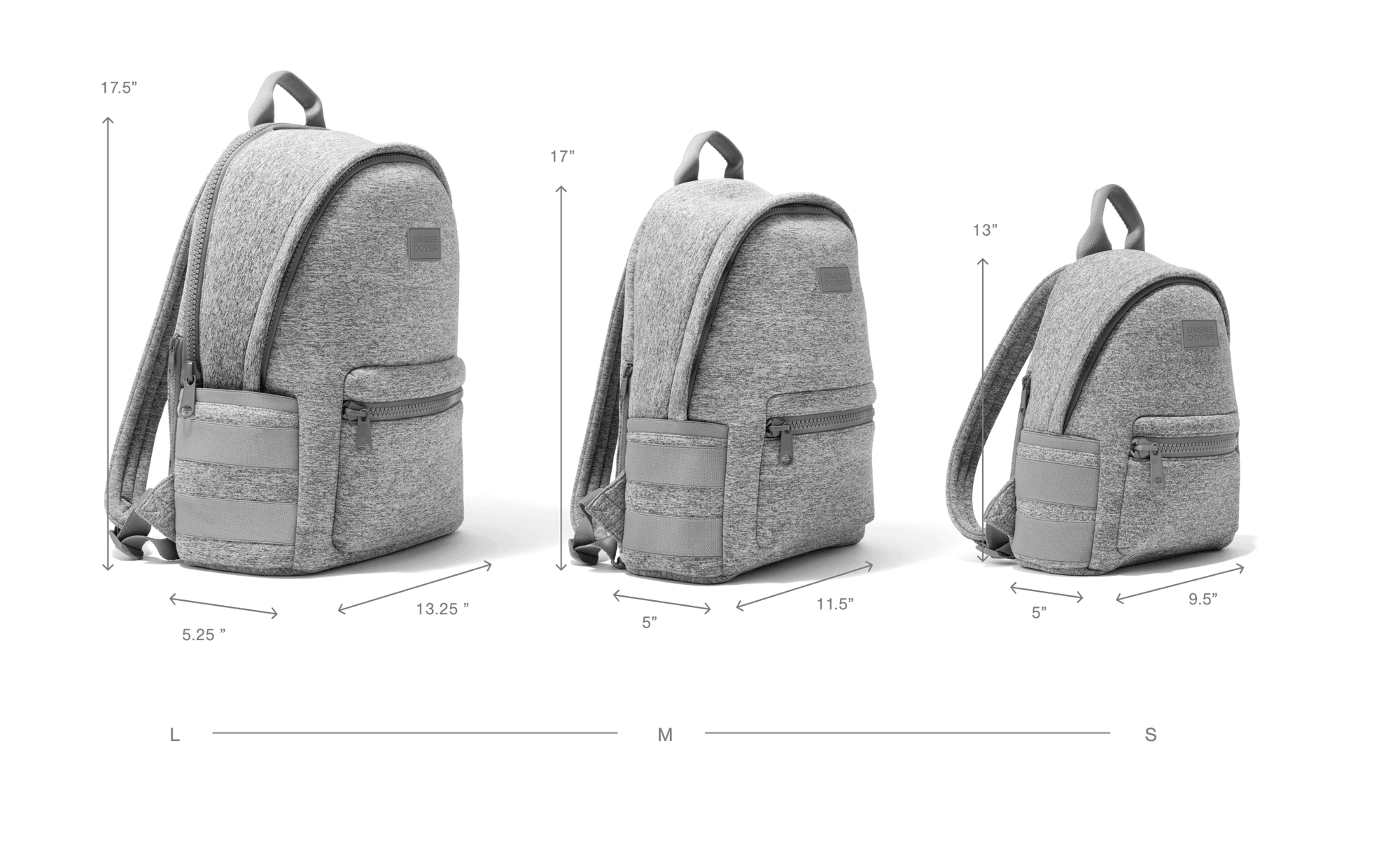 Dagne Dover Large Dakota Water Resistant Backpack In Heron