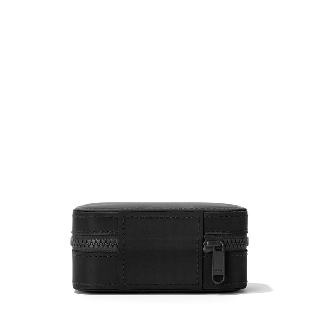 Dagne Dover Small Frankie Jewelry Case in black seen from the back.