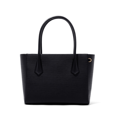 Dagne Dover Legend Signature Leather Tote in black.