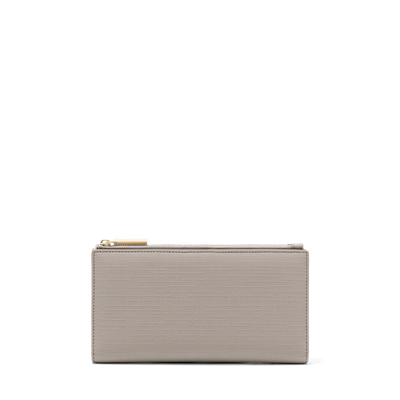 Dagne Dover Slim Wallet in beige.