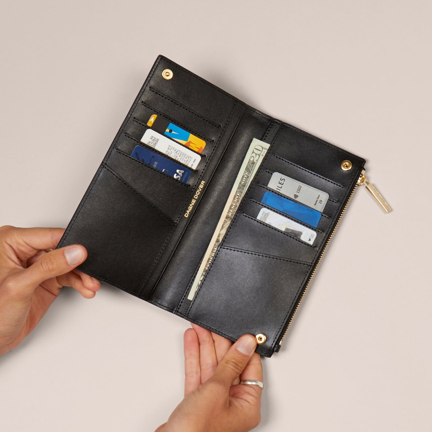 1 Pc Mini Card Holder for Women Zipper Business Card Case Slim